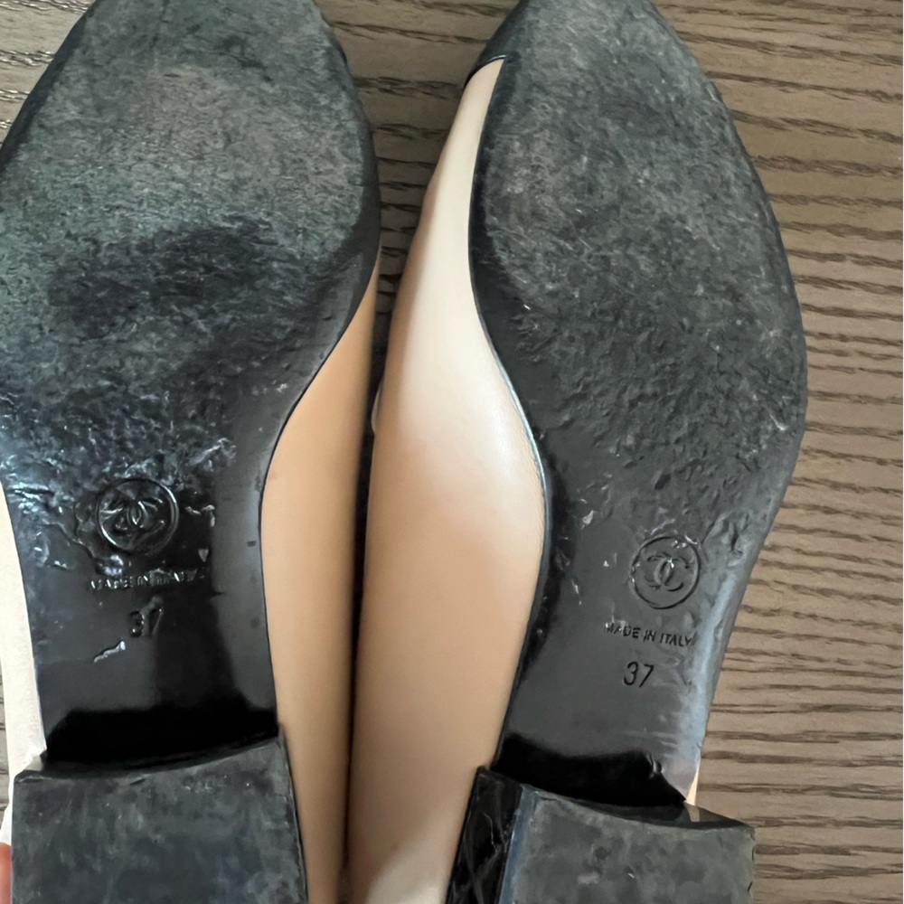 Chanel CC lamb skin Cap Toe Ballerina Flats - Picture 5 of 8